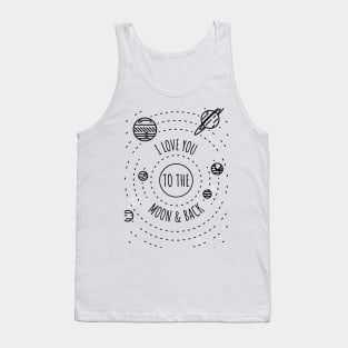 Love you more than moon Tank Top